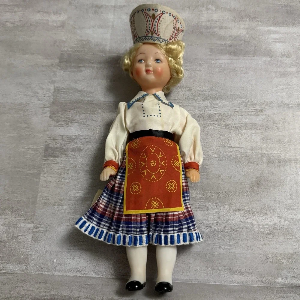 Vintage NEW Russian USSR Soviet Moscow‎ Toy Co. Estonian 1960s -70s Doll